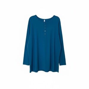 Belle By Kim Gravel Long Sleeve Henley Tunic